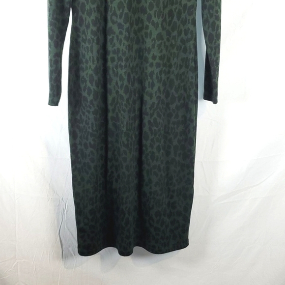 Whistles Animal Jersey Dress Green‎ Leopard Print - Picture 4 of 10